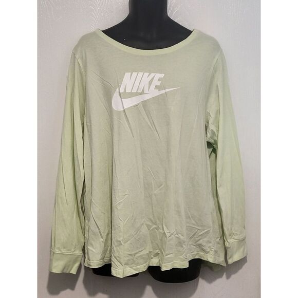 Nike Women Sportswear Essentials Long-Sleeve Logo T-Shirt‎ Women Sz XXL Workout - Picture 1 of 8